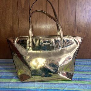 Gold Kate Spade shoulder bag